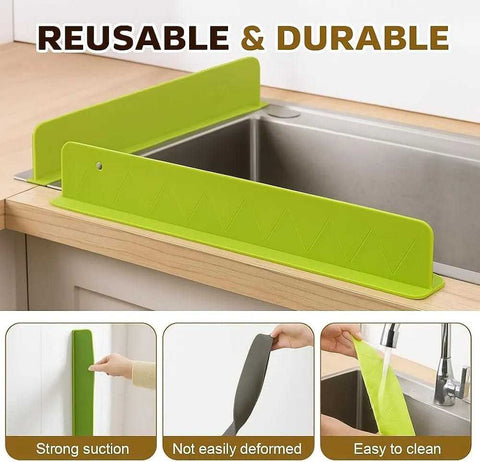 Silicone Sink Splash Guard Water Splash Stopper for Kitchen & Bathroom